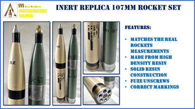 Inert Replica 107mm Rocket Set (Type 62-3 Rocket and Iranian)