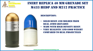 Inert Replica U.S. 40mm grenade set M433 and Practice