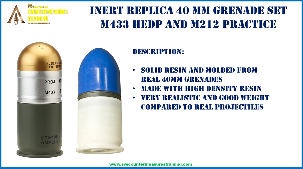 Inert Replica U.S. 40mm grenade set M433 and Practice