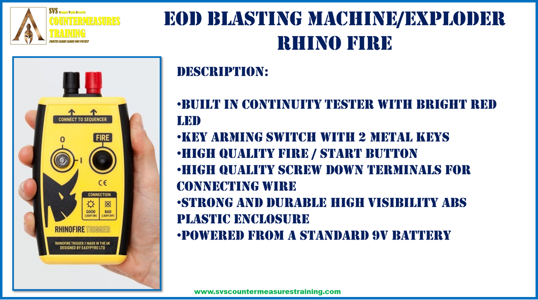 EOD Rhino Fire Blasting Machine