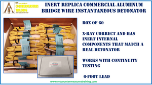 Inert Replica Commercial Aluminum Detonator Blasting Cap x-ray correct. Box 60