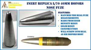 Inert Replica l/70 40mm BOFORS Nose fuze