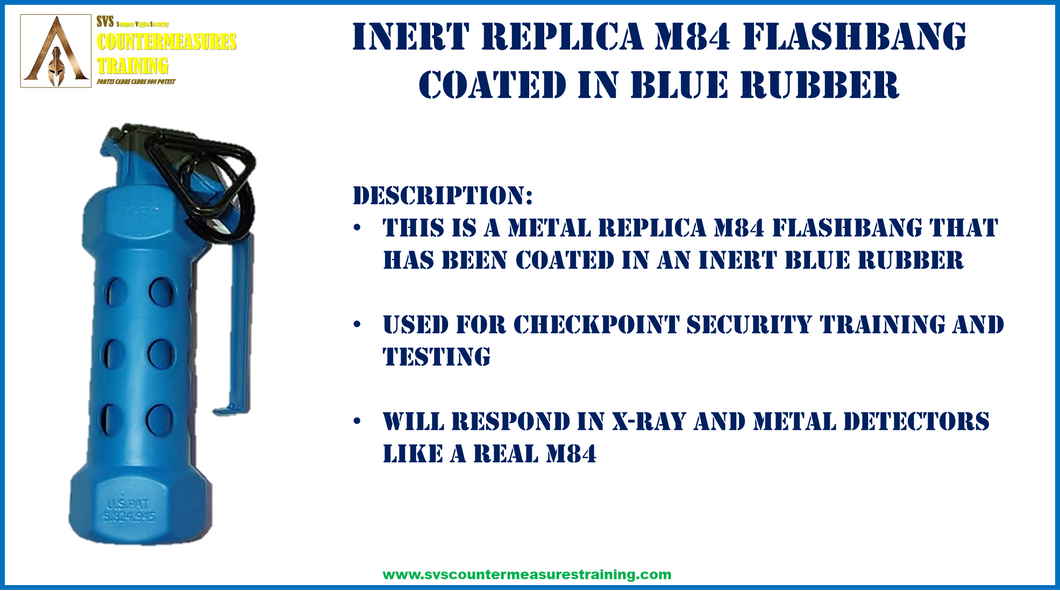 Inert Replica M84 Flashbang Metal Blue Rubber coated