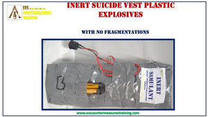 INERT SUICIDE VEST WITH PLASTIC EXPLOSIVES, BUT NO FRAGMENTATIONS