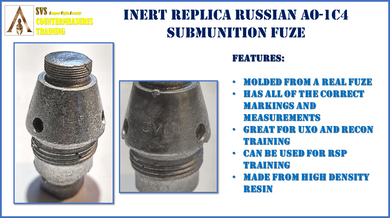 Inert Replica Soviet A0-1C4 Submunition fuze