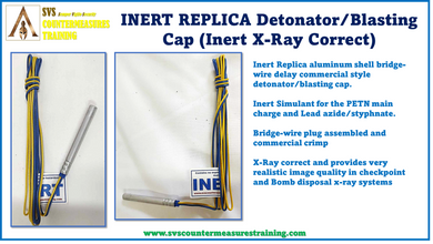 Inert Replica Commercial aluminum delay Detonator Blasting Cap x-ray correct.