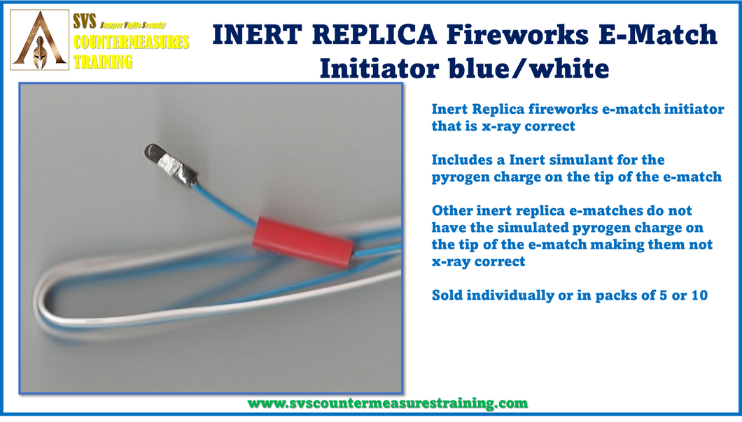 Inert Replica E-Match Fireworks ignitor x-ray correct.