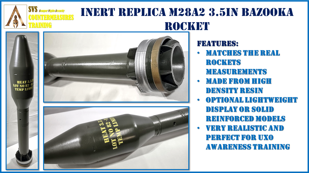 Inert Replica 3.5 in Bazooka Rocket M28A2