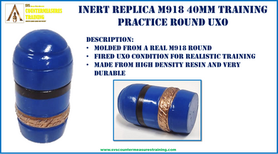 Inert Replica M918 40mm practice Grenade UXO (Fired Condition)