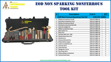 EOD Non-Sparking, Nonferrous Tool kit