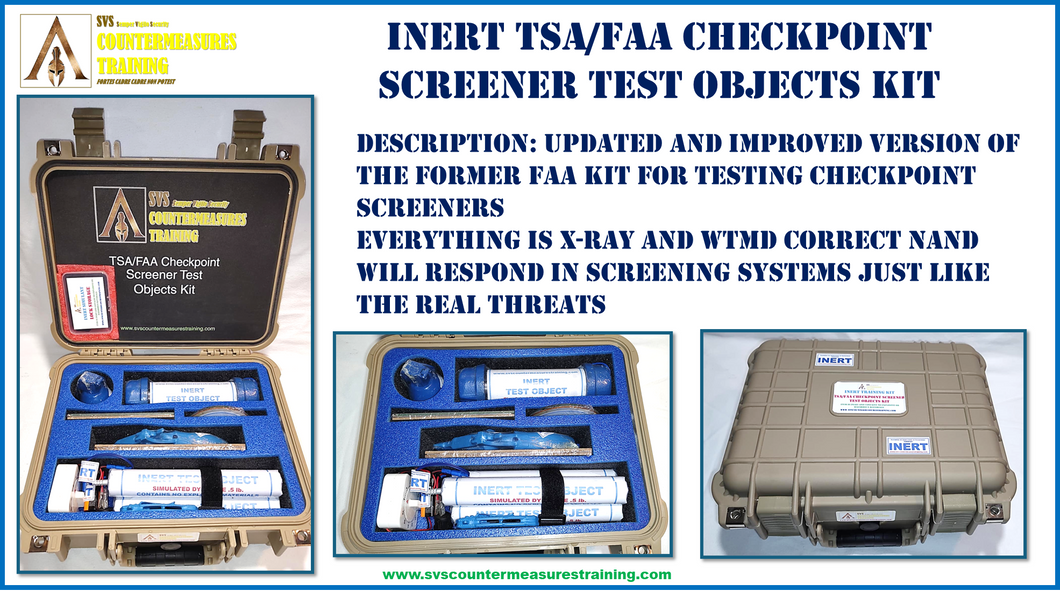 TSA/FAA Checkpoint Screener Test Objects Kit