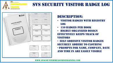 SVS Visitor Badge Logbook