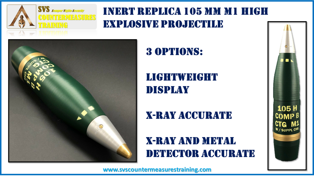 Inert Replica 105mm Projectile M1 HE