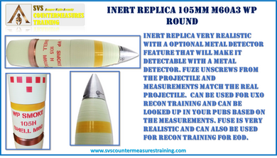 Inert Replica 105mm M60A3 WP