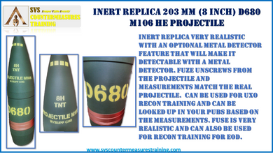 Inert Replica 203 mm (8 inch) M106 HE Projectile