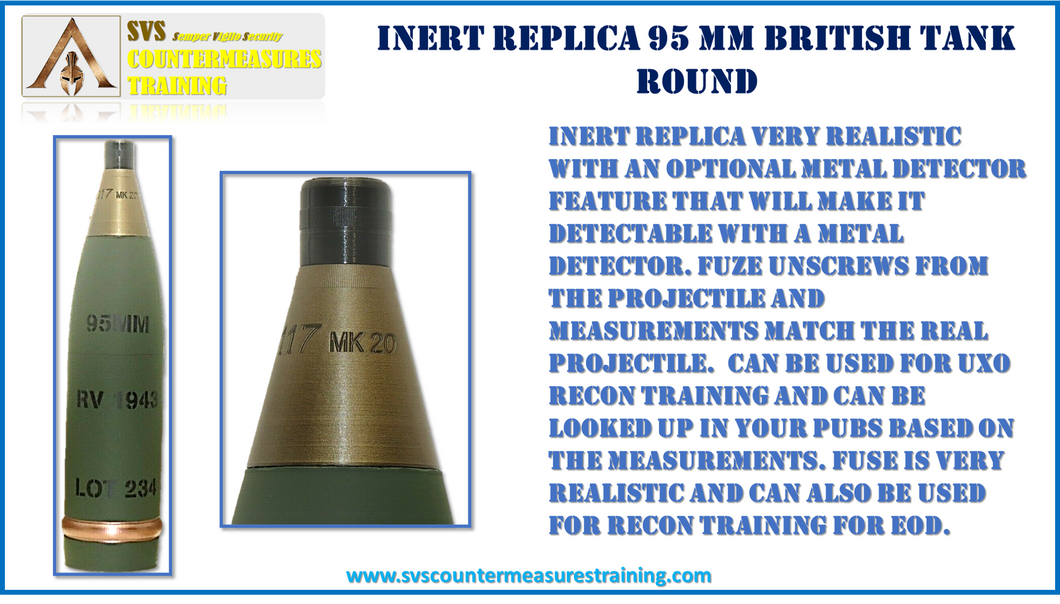 Inert Replica 90 mm British Tank Projectile