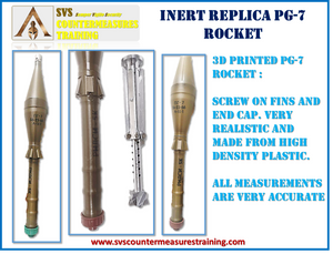 Inert Replica PG-7 Rocket with movable fins and end cap