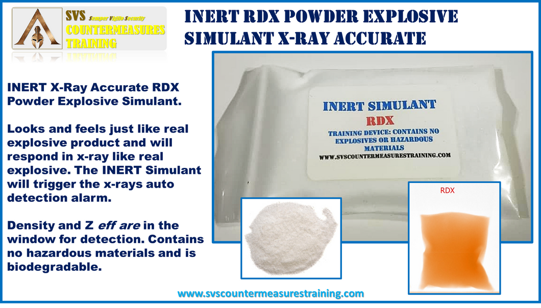 INERT RDX Powder Explosive X-Ray Accurate Explosive Simulant