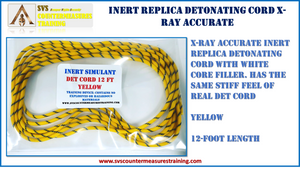 Inert Replica Detonating Cord X-Ray Accurate Yellow