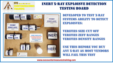 Inert X-Ray Explosive Detection Testing Board