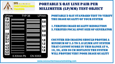 Portable X-Ray image resolution test object LEEDS #38