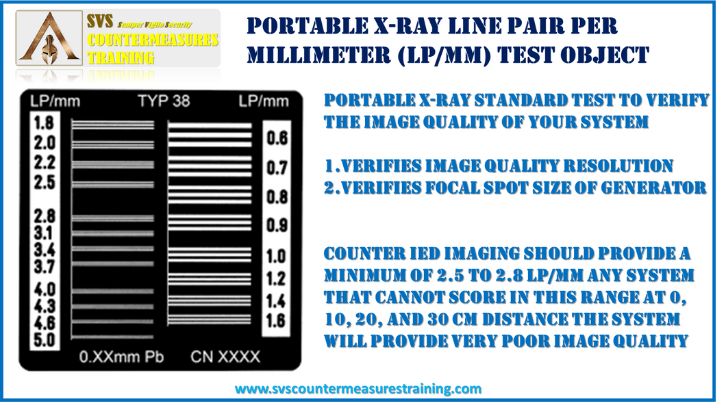 Portable X-Ray image resolution test object LEEDS #38