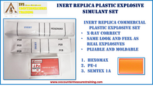 INERT Replica Plastic explosive simulant sample set